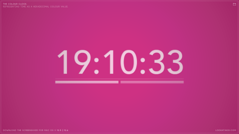 The colour clock: 19:10:33