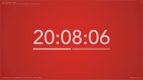 The colour clock: 20:08:06